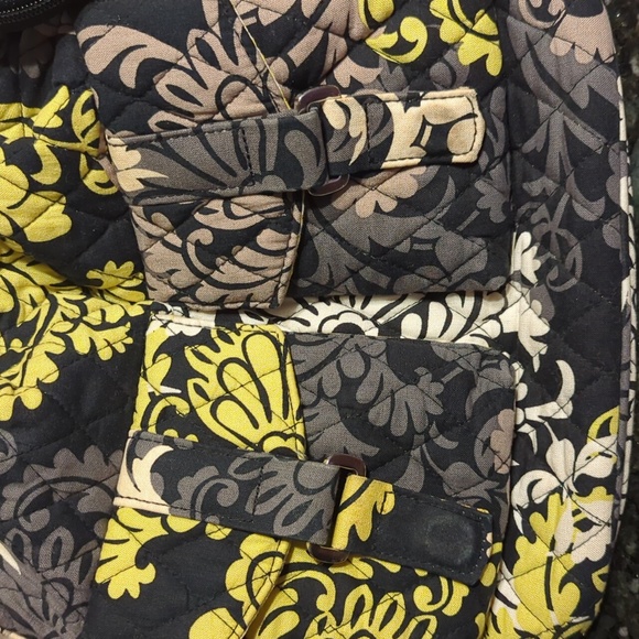 COPY: NWoT/EUC BUNDLE: VERA BRADLEY 🖤💛Y./Blk. BAROQUE🖤💛 purse/tablet - Picture 3 of 11